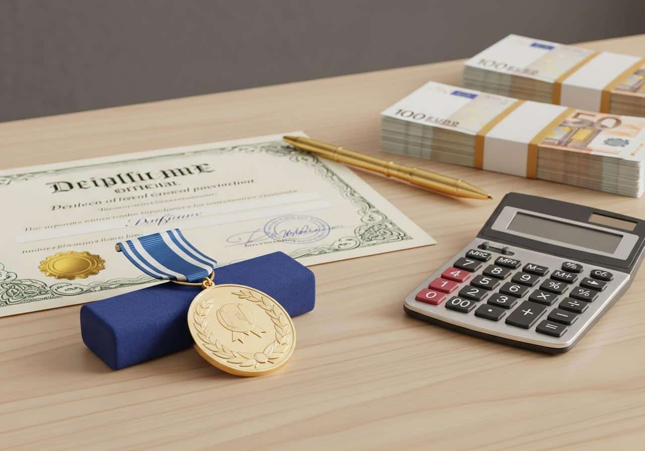 Quelle est la prime pour 20 ans de travail ?