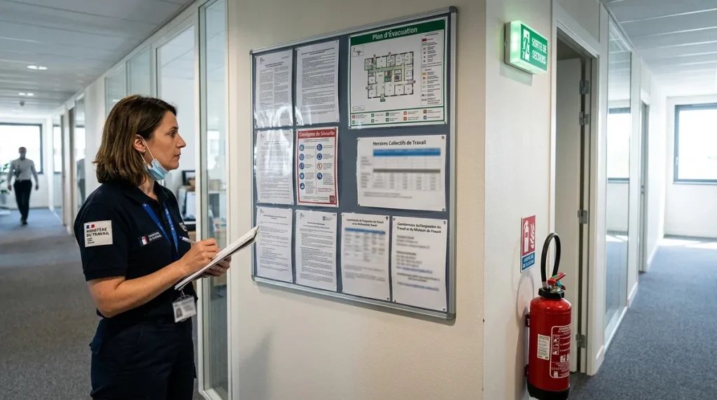 Contrôle de l'affichage obligatoire locaux