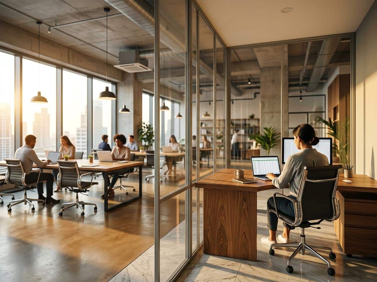 Quelle différence entre bureau fermé et open space en coworking ?