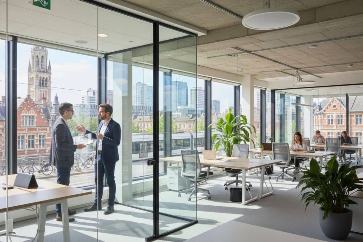 Deux entrepreneurs dans un coworking
